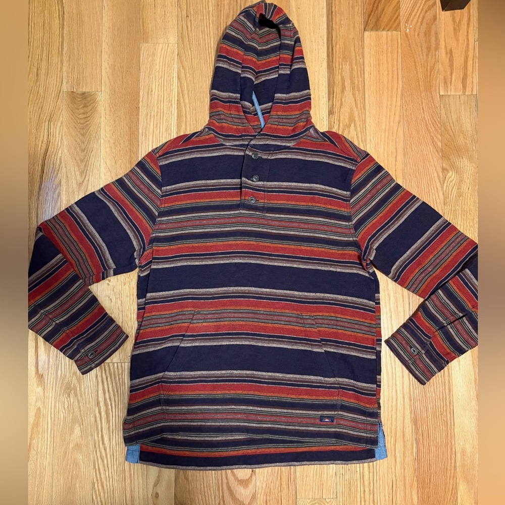 Faherty Striped Pullover 100% Cotton Hoodie
